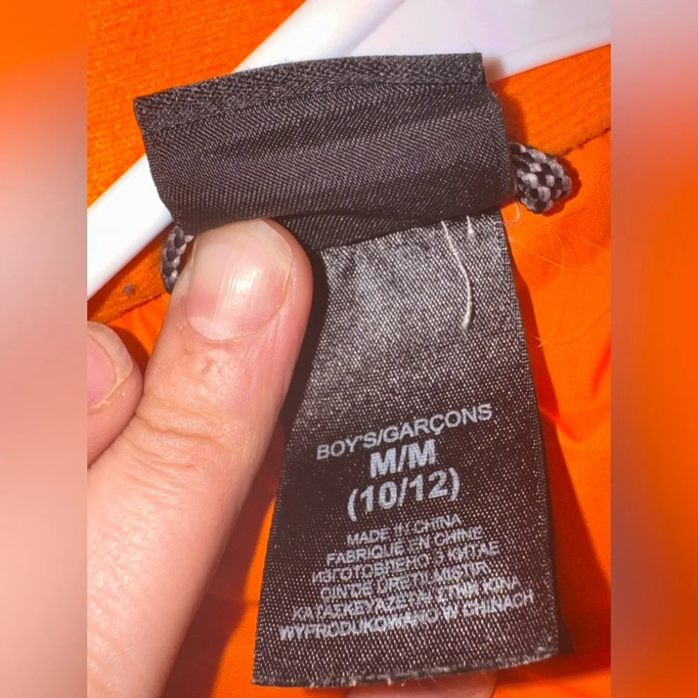 The North Face Gray Insulated Parka Jacket Hooded Orange Lined(Read Description)